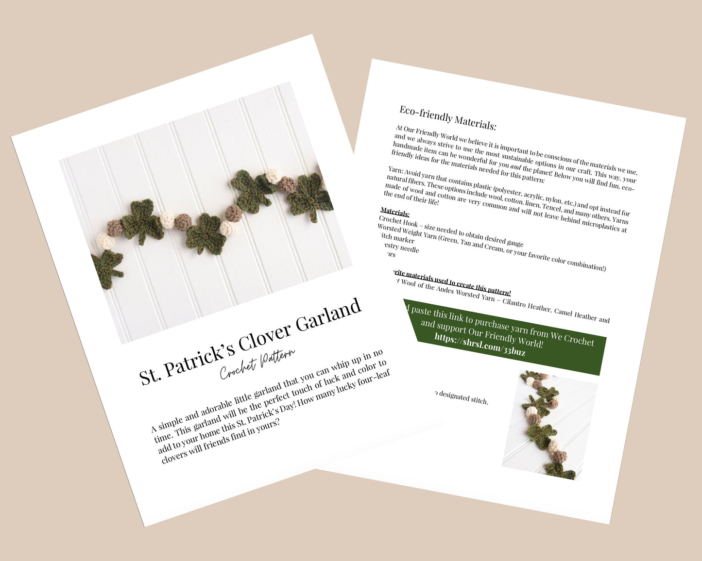 Clover Garland - Crochet Pattern