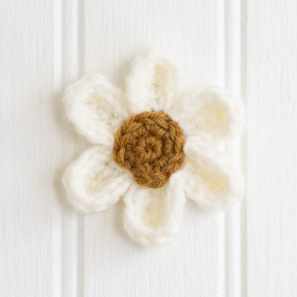 Handmade Daisy Magnet (White & Brass)