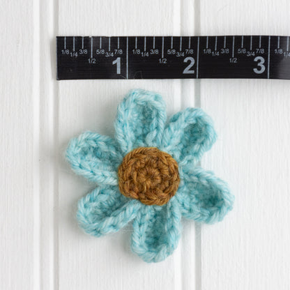 Handmade Daisy Magnet (Aqua & Brass)