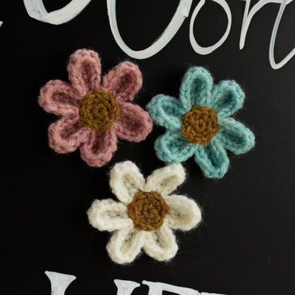 Handmade Daisy Magnet (White & Brass)