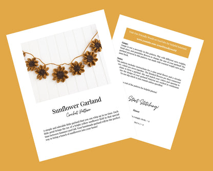 Sunflower Garland - Crochet Kit