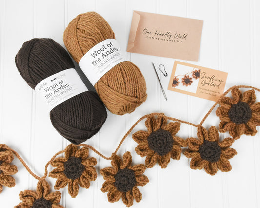 Sunflower Garland - Crochet Kit